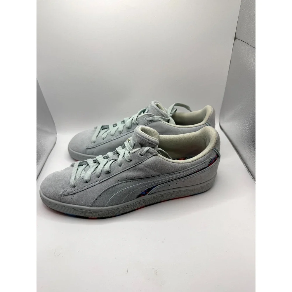 Puma Suede 386856-02 Mens 11 Sneaker Nitro Blue‎ Low Top Round Toe Lace Up Shoes